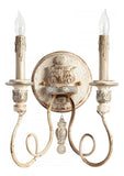 Persian White and Mystic Silver Florine 2 Light Wall Sconce - Style: 7316428