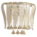 Chrome Olivia 2 Light Wall Sconce with Brown Shade - Style: 7645464