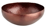 Antique Copper Casaba 21 Inch Diameter Aluminum Decorative Bowl Made in India - Style: 7646468