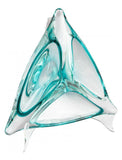 Sky Blue Aquata 13.25 Inch Wide Glass Decorative Bowl - Style: 7796096