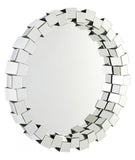 Clear 7 Inch Diameter Kuberick Wood Mirror - Style: 7796216