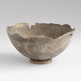 Whitewashed Pompeii 9 Inch Diameter Iron Decorative Bowl Made in India - Style: 7796306