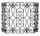 Rustic Iron 31in. Wrought Iron Fire Screen - Style: 7313916