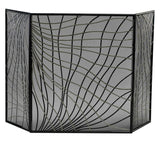 Silver and Black 30in. Finley Fire Screen - Style: 7314336