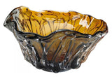 Amber / Smoked 12in. Duo Art Glass Bowl - Style: 7314750
