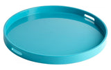 Teal Lacquer Large Estelle Tray - Style: 7315958