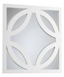 White Lacquer Brodax Rectangular Mirror - Style: 7316324