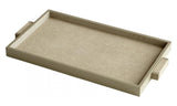 Shagreen Melrose 22 Inch Wide Leather and Wood Tray - Style: 7316848