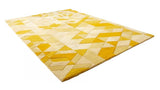 5 X 7 1/2 Gold Facets Polyester Rug Made in India - Style: 7316922