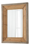 Natural 48 x 35.75 Vintage Reflection Rectangular Iron and Wood Mirror - Style: 7317160