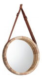 Black Forest Grove 7 Inch Diameter Canteen Wood Mirror - Style: 7645384