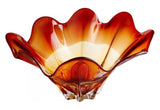 Amber Lily 21.5 Inch Diameter Glass Decorative Bowl - Style: 7645780