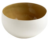 White And Olive Crackle Latte 10.25 Inch Diameter Ceramic Decorative Bowl - Style: 7645924