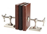 Nickel 8 Inch Tall Hot and Cold Bookends - Style: 7646162