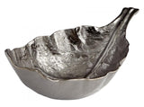 Textured Bronze Foglia 18 Inch Wide Aluminum Tray Made in India - Style: 7646236