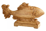 Natural Pesce 10 Inch High Wood Statue Made in India - Style: 7646400