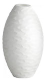 White Meringue 12.25 Inch Tall Glass Vase - Style: 7646650