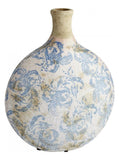 Blue And White Isela 13 Inch Tall Terracotta Vase - Style: 7646772