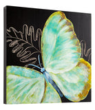 Black And Blue Papillion 15.75 x 15.75 Wood Wall Art - Style: 7667264
